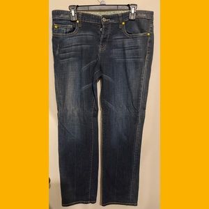 Bisou Bisou skinny dark blue wash jeans sz 10